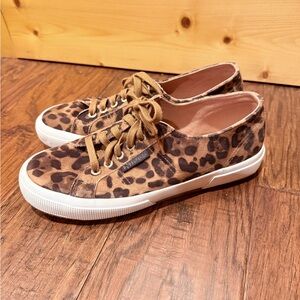 Superga Women's Brown Leopard Sneakers